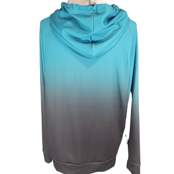 Etcyy Sweatshirt Active Streetwear Zipper Ombre Jacket. M - Picture 4 of 13